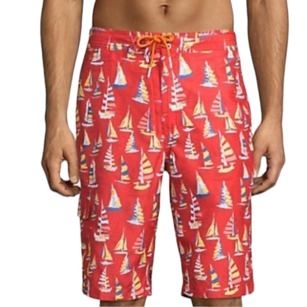 Tommy Bahama Red Shorts Swim Trunks